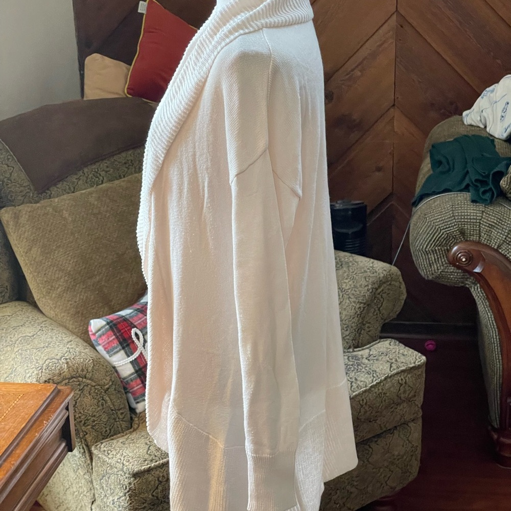 Old Navy Cream Open-Front Shawl Collar Cardigan - Picture 9 of 13